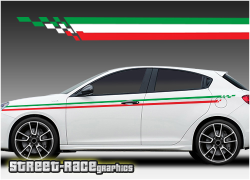 Alfa Romeo Giulietta racing stripes 009 - Italian flag