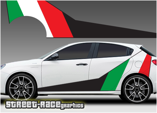 Alfa Romeo Giulietta racing stripes 011 - Italian flag