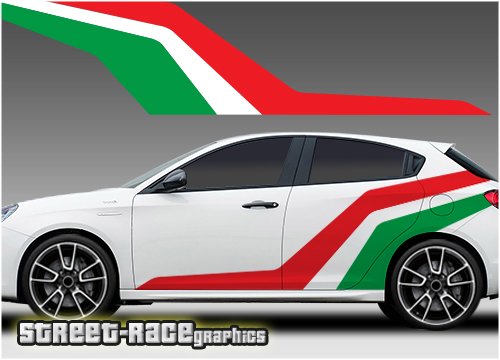 Alfa Romeo Giulietta racing stripes 012 - Italian flag
