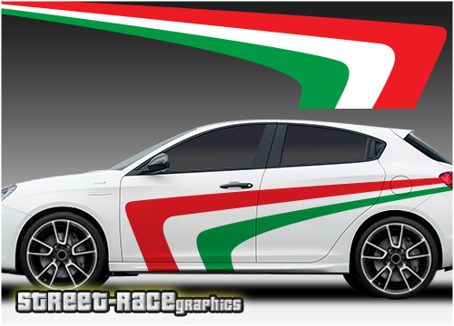Alfa Romeo Giulietta racing stripes 013 - Italian flag