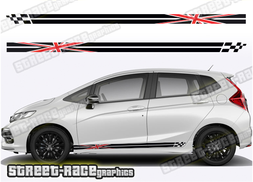 Honda Jazz racing stripes 015A - Union Jack