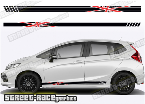 Honda Jazz racing stripes 018 - Union Jack