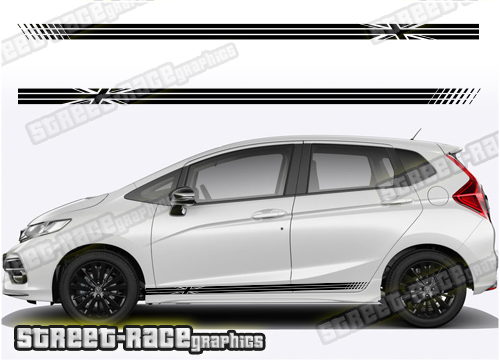 Honda Jazz racing stripes 023 - Union Jack