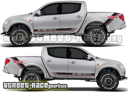 015 - L200 Barbarian side doors and tub stripes