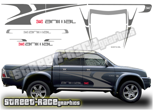 025 - Mitsubishi L200 Animal stickers (1996-2006)