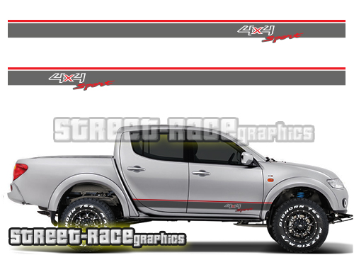 035 - L200 4x4 sport racing stripes