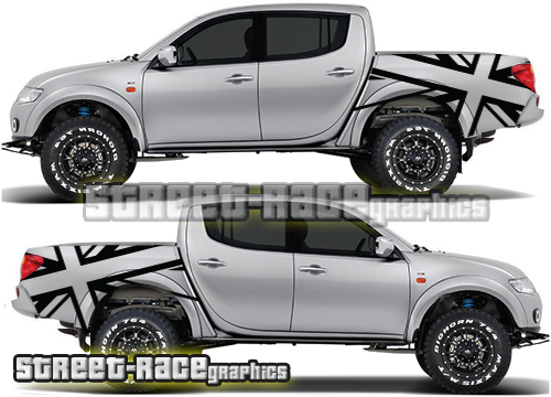 041 - L200 Union Jack tub stickers