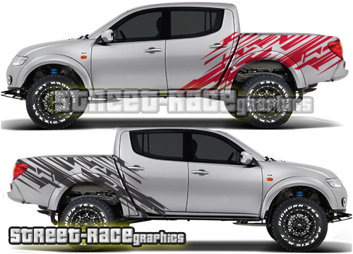 060 - L200 Large diagonal tub graphics