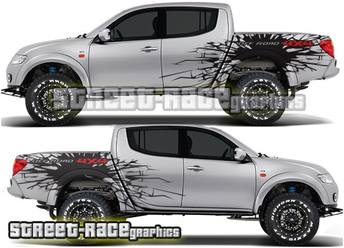 062 - Mitsubishi L200 shattered graphics