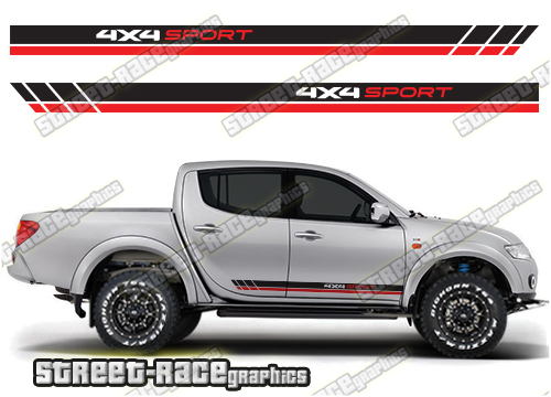 106 - L200 4x4 racing stripes