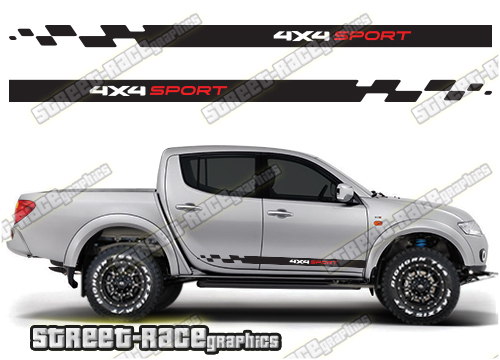 108 - L200 4x4 racing stripes