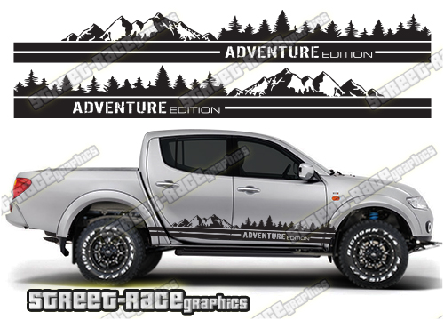 120 - L200 mountain adventure stickers