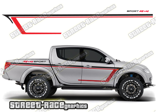 124 - L200 4x4 racing stripes