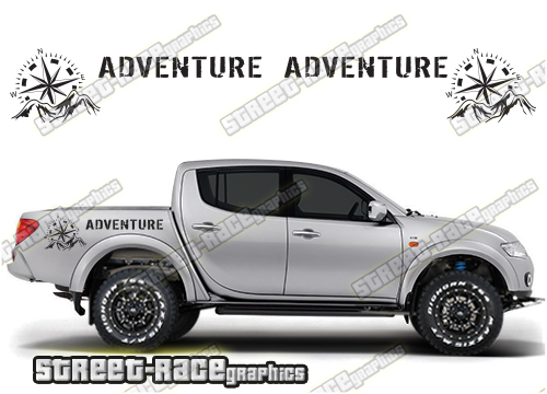 128 - L200 mountain adventure stickers