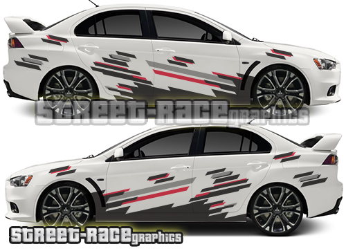 003 Mitsubishi Lancer Rally splatter graphics