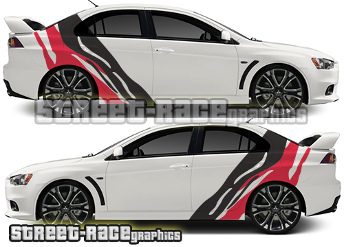 004 Mitsubishi Lancer Tiger stripe graphics