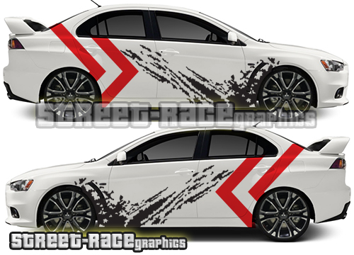 006 Mitsubishi Lancer Rally mud splatter graphics