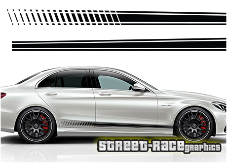 Mercedes C & E racing stripes 005