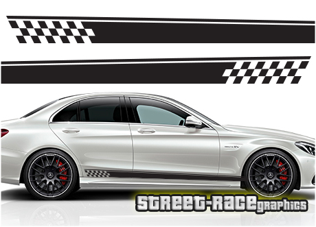 Mercedes C & E racing stripes 006