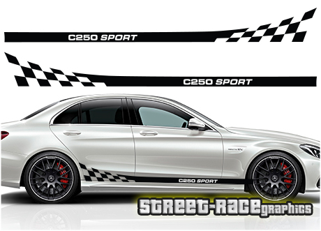 Mercedes C Class racing stripes 008 - C250 sport
