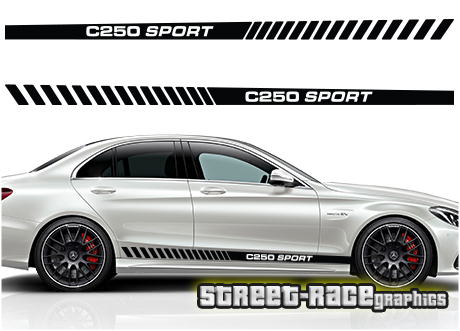 Mercedes C Class racing stripes 010 - C250