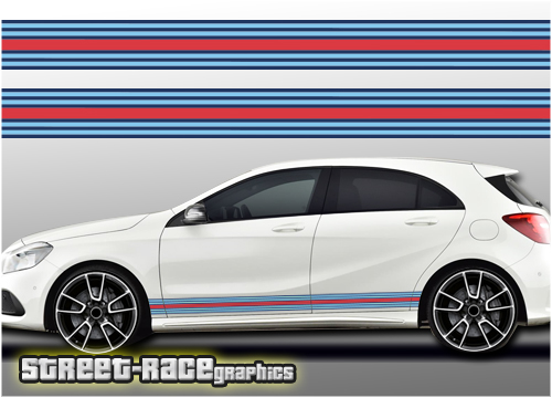 Mercedes A + B Class Martini racing stripes 001