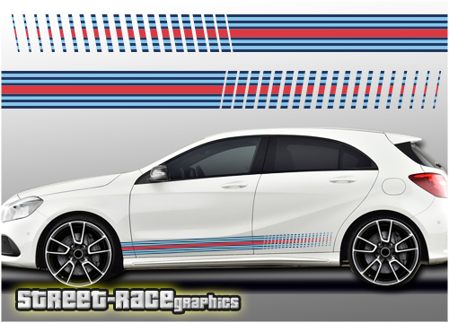 Mercedes A + B Class Martini racing stripes 002