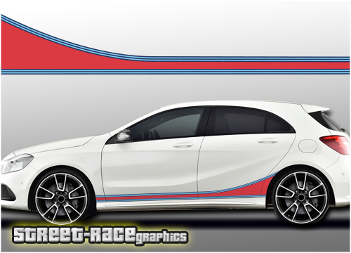 Mercedes A + B Class Martini racing stripes 003