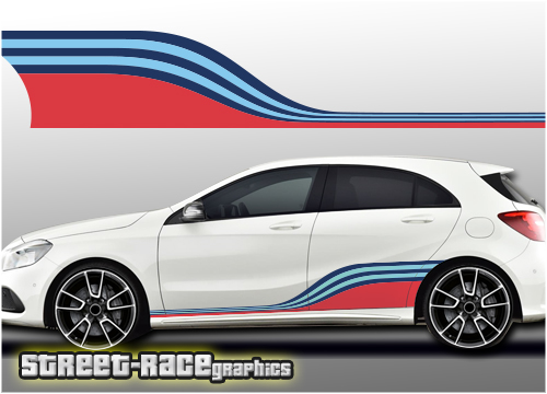 Mercedes A + B Class Martini racing stripes 005