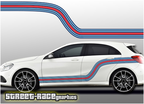 Mercedes A + B Class Martini racing stripes 006