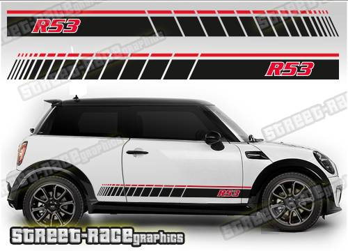 Mini racing stripe 44B - R53