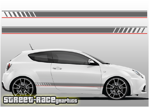 Alfa Romeo Mito racing stripes 006 Ducati Corse