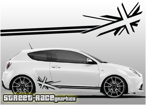 Alfa Romeo Mito racing stripes 014 Union Jack