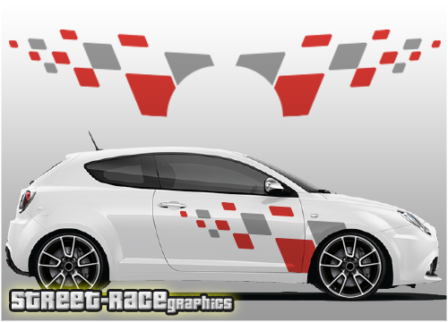 Alfa Romeo Mito side flag decals 017