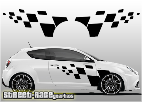 Alfa Romeo Mito side flag decals 018