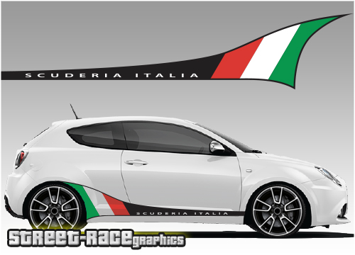 Alfa Romeo Mito racing stripes 001 - Scuderia Italia