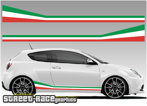 Alfa Romeo Mito racing stripes 004 - Italian flag
