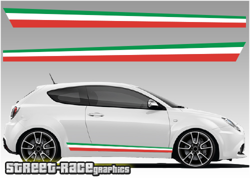Alfa Romeo Mito racing stripes 005 - Italian flag