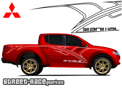 002 - Mitsubishi L200 Animal side stickers - Image 2