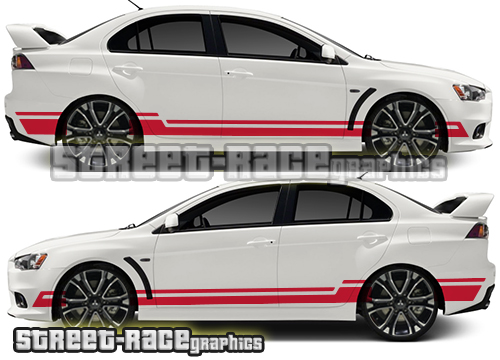 Mitsubishi racing stripes 001 - Lancer