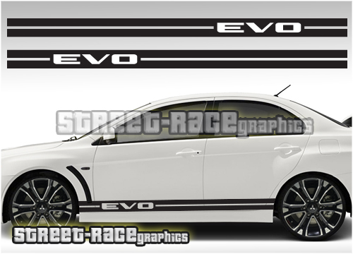 Mitsubishi racing stripes 002 - Lancer Evo