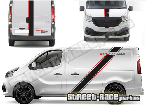 Nissan NV300 / Primastar FULL racing stripes 004