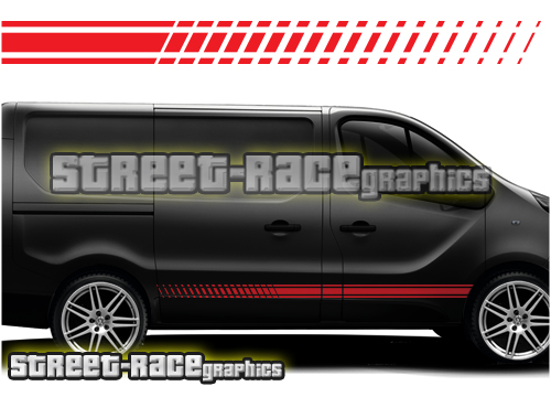 Nissan NV300 / Primastar side racing stripes 007