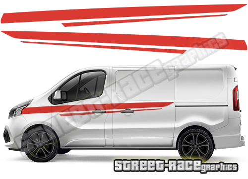 Nissan NV300 / Primastar side racing stripes 017