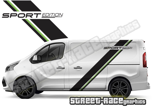 Nissan NV300 / Primastar side racing stripes 020