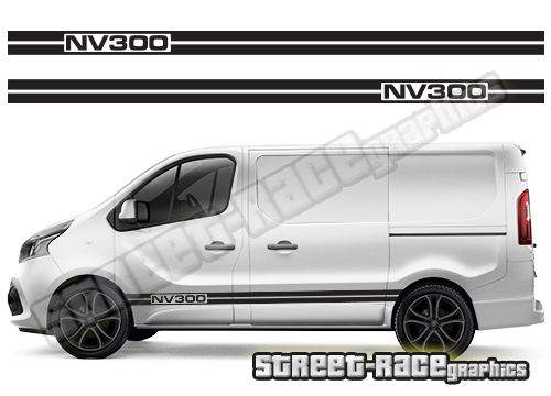 Nissan NV300 / Primastar side racing stripes 025