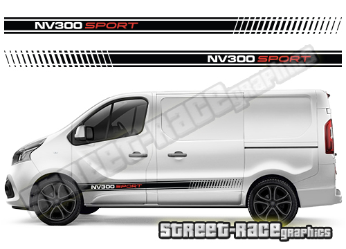 Nissan NV300 / Primastar side racing stripes 027
