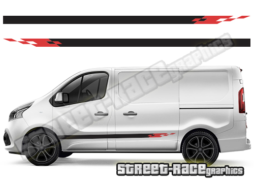 Nissan NV300 / Primastar side racing stripes 028 - Nismo style