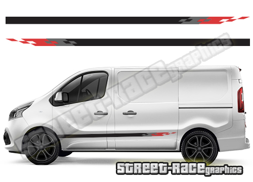 Nissan NV300 / Primastar side racing stripes 029 - Nismo style