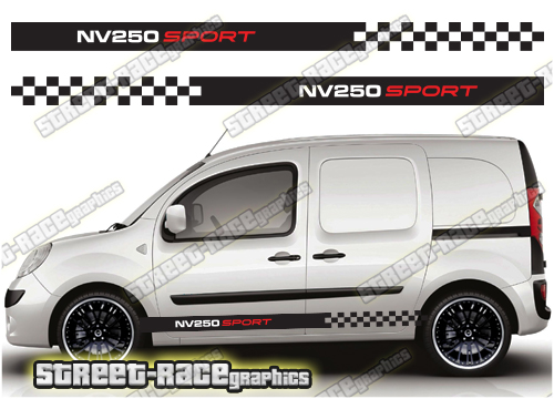 Nissan NV250 racing stripes 003